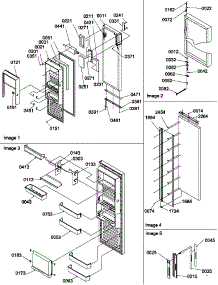 Refrigerator Door parts for Amana Side-By-Side Refrigerator SBIE20TPSW-P1190704WW from AppliancePartsPros.com