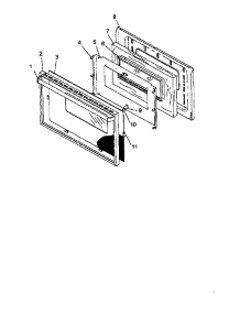Oven Door Assy parts for Caloric Gas Range SBJ26FX0/P1143047NW from AppliancePartsPros.com