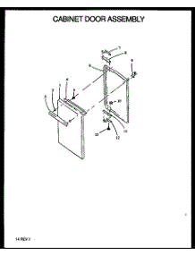 Cabinet Door Assembly parts for Amana Gas Range SBJ29FA/P1142359NL from AppliancePartsPros.com