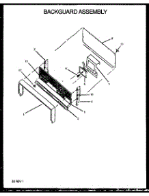 Backguard Assembly parts for Amana Gas Range SBK22AX-P1142360NW from AppliancePartsPros.com
