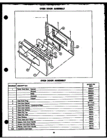 Oven Door Assembly parts for Amana Gas Range SBK26DA from AppliancePartsPros.com