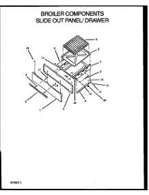Broiler Components Slide Out Panel / Drawer parts for Amana Gas Range SBK29FA/P1142362NL from AppliancePartsPros.com
