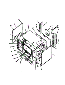 Cabinet Assy parts for Caloric Gas Range SBK29FA0/P1143055NW from AppliancePartsPros.com