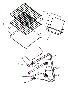Oven Componets parts for Caloric Gas Range SBK29FA0/P1143055NW from AppliancePartsPros.com