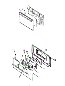 Oven Door Assy parts for Caloric Gas Range SBK29FA0/P1143055NW from AppliancePartsPros.com