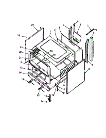 Cabinet Assembly parts for Amana Gas Range SBP22AA5-P1142981NL from AppliancePartsPros.com