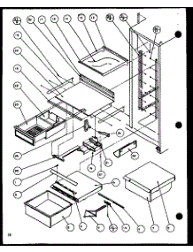 Refrigerator Shelving And Drawers (Sc19h / P7804504w) parts for Amana Side-By-Side Refrigerator SC19H-P7804504W from AppliancePartsPros.com