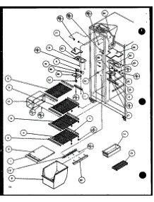 Freezer Shelving And Refrigerator Light (Sc19j / P1116601w) parts for Amana Side-By-Side Refrigerator SC19J-P1116601W from AppliancePartsPros.com