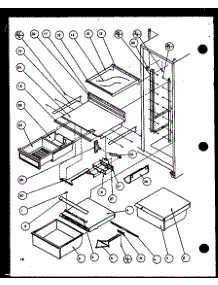 Refrigerator Shelving And Drawers (Sc19j / P1116601w) parts for Amana Side-By-Side Refrigerator SC19J-P1116601W from AppliancePartsPros.com