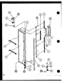 Freezer Door (Sc22j / P1116001w) (Sc22j / P1116002w) parts for Amana Side-By-Side Refrigerator SC19J-P1116601W from AppliancePartsPros.com