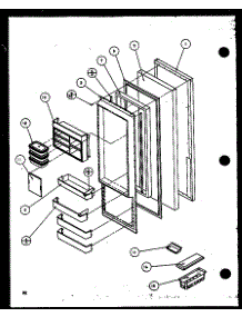 Refrigerator Door (Sc22j / P1116001w) (Sc22j / P1116002w) parts for Amana Side-By-Side Refrigerator SC19J-P1116601W from AppliancePartsPros.com
