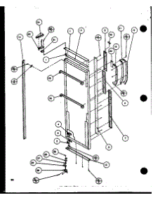 Refrigerator Door Hinge Anfd Trimp Parts (Sc25j / P1116201w) (Sc25j / P1116202w) (Sc25jp / P1116203w) (Sc25jp / P1116204w) parts for Amana Side-By-Side Refrigerator SC19J-P1116601W from AppliancePartsPros.com
