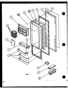 Refrigerator Door (Sc25j / P1116201w) (Sc25j / P1116202w) (Sc25jp / P1116203w) (Sc25jp / P1116204w) parts for Amana Side-By-Side Refrigerator SC19J-P1116601W from AppliancePartsPros.com