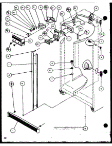 Refrigerator / Freezer Door Controls And Cabinet Parts (Sc19h / P7804504w) parts for Amana Side-By-Side Refrigerator SC22H-P7836014W from AppliancePartsPros.com