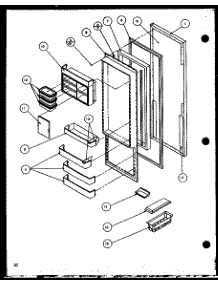 Refrigerator Door (Sc22h / P7836014w) (Sc25h / P7836004w) parts for Amana Side-By-Side Refrigerator SC22H-P7836014W from AppliancePartsPros.com