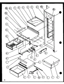 Refrigerator Shelving And Drawers (Sc22h / P7836014w) (Sc25h / P7836004w) parts for Amana Side-By-Side Refrigerator SC22H-P7836014W from AppliancePartsPros.com