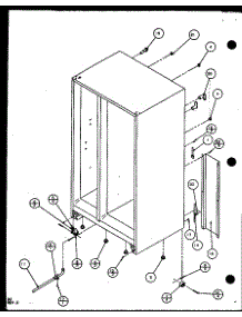 Rollers And Back Unit (Sc19j / P7804507w) parts for Amana Side-By-Side Refrigerator SC22J-P1104030W from AppliancePartsPros.com