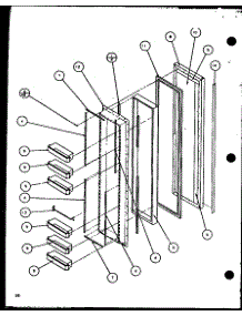 Freezer Door (Sc22j / P7870120w) (Sc22j / P1104030w) parts for Amana Side-By-Side Refrigerator SC22J-P1104030W from AppliancePartsPros.com