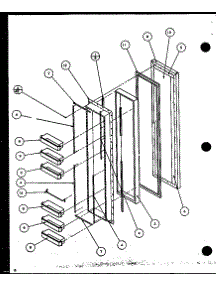 Freezer Door (Sc19j / P1116601w) parts for Amana Side-By-Side Refrigerator SC22J-P1116002W from AppliancePartsPros.com