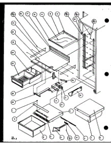 Refrigerator Shelving And Drawers (Sc19j / P7804507w) parts for Amana Side-By-Side Refrigerator SC22J-P7870120W from AppliancePartsPros.com