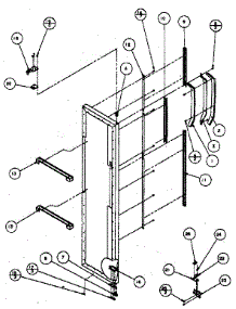 Freezer Door, Hinge And Trim parts for Amana Side-By-Side Refrigerator SC25H from AppliancePartsPros.com