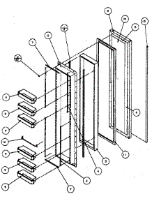 Freezer Door parts for Amana Side-By-Side Refrigerator SC25H from AppliancePartsPros.com