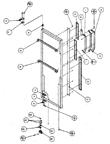 Refrigerator Door, Hinge And Trim parts for Amana Side-By-Side Refrigerator SC25H from AppliancePartsPros.com