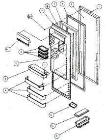 Refrigerator Door parts for Amana Side-By-Side Refrigerator SC25H from AppliancePartsPros.com