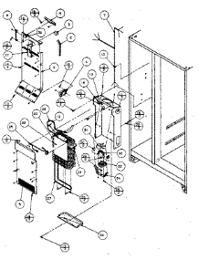 Evaporator And Air Handling parts for Amana Side-By-Side Refrigerator SC25H from AppliancePartsPros.com