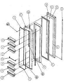 Freezer Door parts for Amana Side-By-Side Refrigerator SC25H from AppliancePartsPros.com