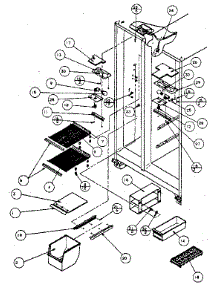 Freezer Shelving And Refrigerator Light parts for Amana Side-By-Side Refrigerator SC25H from AppliancePartsPros.com