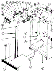 Refrigerator / Freezer Controls And Cabinet parts for Amana Side-By-Side Refrigerator SC25H from AppliancePartsPros.com