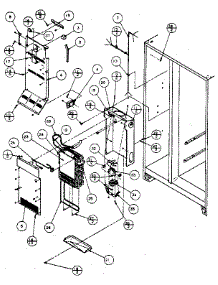 Evaporator And Air Handling parts for Amana Side-By-Side Refrigerator SC25H from AppliancePartsPros.com