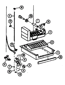 Add On Ice-Maker Assembly For "H" Model Side By Side Models parts for Amana Side-By-Side Refrigerator SC25H from AppliancePartsPros.com