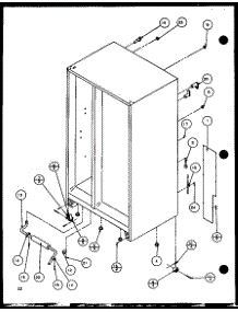 Refrigerator Door (Sc19h / P7804504w) parts for Amana Side-By-Side Refrigerator SC25H-P7836004W from AppliancePartsPros.com