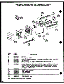 8 Cube Compact Ice Maker (Ic4 / P7808101w) parts for Amana Side-By-Side Refrigerator SC25H-P7836004W from AppliancePartsPros.com