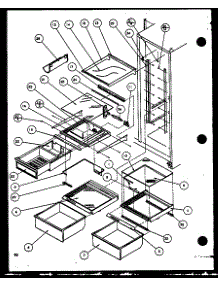 Refrigerator Shelving And Drawers (Sc25j / P1116201w) (Sc25j / P1116202w) (Sc25jp / P1116203w) (Sc25jp / P1116204w) parts for Amana Side-By-Side Refrigerator SC25J-P1116201W from AppliancePartsPros.com