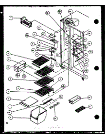 Freezer Shelving And Refrigerator Light (Sc25j / P1116201w) (Sc25j / P1116202w) (Sc25jp / P1116203w) (Sc25jp / P1116204w) parts for Amana Side-By-Side Refrigerator SC25J-P1116202W from AppliancePartsPros.com