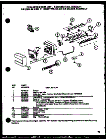 Ice Maker (Ic4n / P1110801w) parts for Amana Side-By-Side Refrigerator SC25J-P1116202W from AppliancePartsPros.com