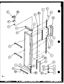 Freezer Door Hinge And Trim Parts (Sc25j / P7870113w) (Sc25jp / 7870114W) (Sc25j / P1104027w) (Sc25jp / P1104028w) parts for Amana Side-By-Side Refrigerator SC25J-P7870113W from AppliancePartsPros.com