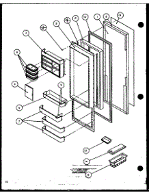 Refrigerator Door (Sc25j / P7870113w) (Sc25jp / 7870114W) (Sc25j / P1104027w) (Sc25jp / P1104028w) parts for Amana Side-By-Side Refrigerator SC25J-P7870113W from AppliancePartsPros.com