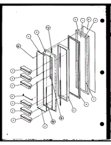 Freezer Door (Sc25j / P7870113w) (Sc25jp / 7870114W) (Sc25j / P1104027w) (Sc25jp / P1104028w) parts for Amana Side-By-Side Refrigerator SC25JP-P1104028W from AppliancePartsPros.com