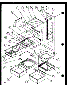 Refrigerator Shelving And Drawers (Sc25j / P7870113w) (Sc25jp / 7870114W) (Sc25j / P1104027w) (Sc25jp / P1104028w) parts for Amana Side-By-Side Refrigerator SC25JP-P1104028W from AppliancePartsPros.com