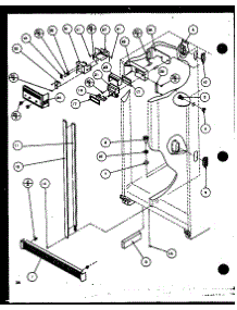 Refrigerator / Freezer Controls And Cabinet Parts (Sc22j / P1116001w) (Sc22j / P1116002w) parts for Amana Side-By-Side Refrigerator SC25JP-P1116203W from AppliancePartsPros.com