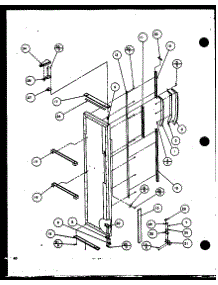 Freezer Door Hinge And Trim Parts (Sc25j / P1116201w) (Sc25j / P1116202w) (Sc25jp / P1116203w) (Sc25jp / P1116204w) parts for Amana Side-By-Side Refrigerator SC25JP-P1116204W from AppliancePartsPros.com