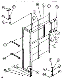 Door / Hinge / Trim Freezer parts for Amana Side-By-Side Refrigerator SC519J-P7804505W from AppliancePartsPros.com