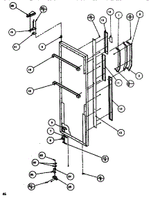 Door / Hinge / Trim Refrigerator parts for Amana Side-By-Side Refrigerator SC519J-P7804505W from AppliancePartsPros.com