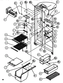 Freezer Shelving & Ref Light parts for Amana Side-By-Side Refrigerator SC519J-P7804505W from AppliancePartsPros.com
