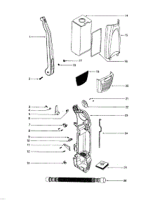 Handle / Machine Cover parts for Eureka Upright Vacuum SC785AT-1 from AppliancePartsPros.com