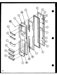 Freezer Door (Scdt22h / P7836011w) (Scdt25h / P7836001w) parts for Amana Side-By-Side Refrigerator SCD19H-P7804503W from AppliancePartsPros.com